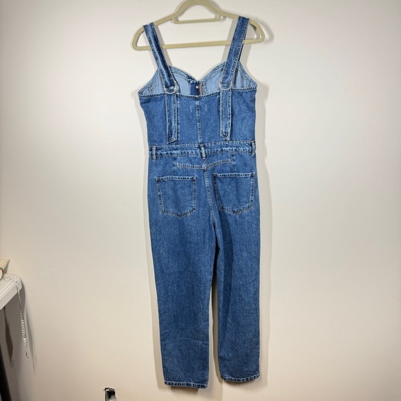 NWOT We The Free Kensington Blue Denim Jumpsuit - Picture 9 of 11